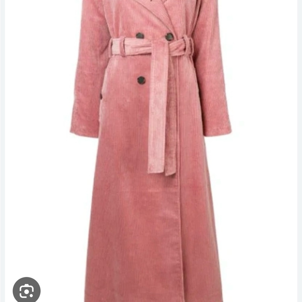 Alexa Chung, BNWT Pink Corduroy Long Coat size 2/4 (UK 8) (designer collection)